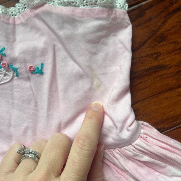 Well Dressed Wolf 4 Flower Basket Sundress Pink Plaid Cottagecore Floral Coastal - Picture 3 of 7